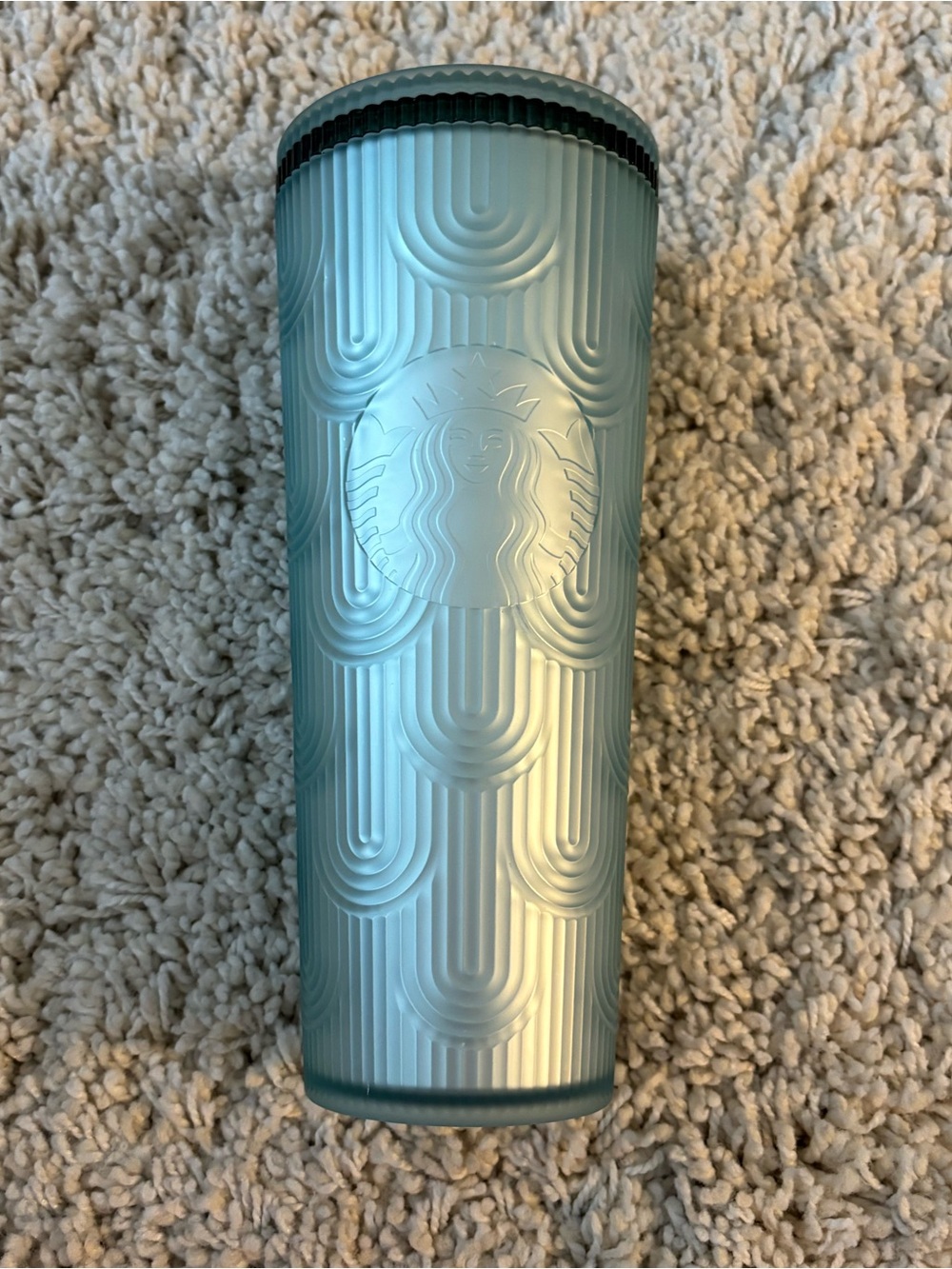 Starbucks 2024 Anniversary Mermaid Scale Shell Soft Touch Mint Green Tumbler Cup